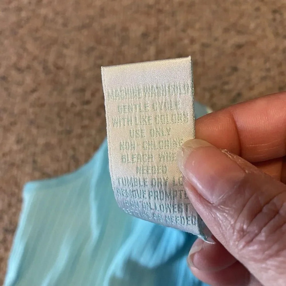 VTG Vanity Fair Fairy Cami Tank Top Size L Light Blue Babydoll Lace & Satin Trim - Picture 4 of 8